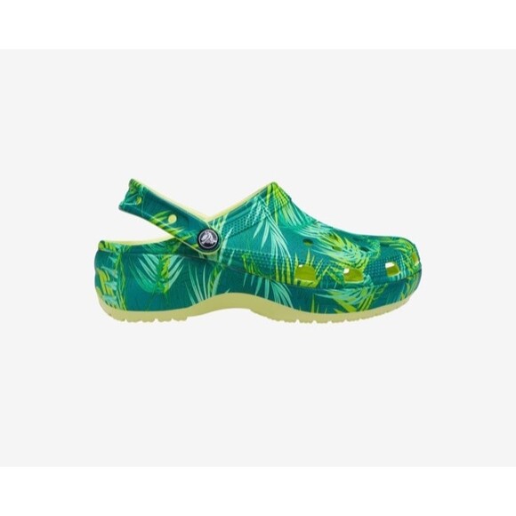 Crocs Tropical Platform Womens 4 Crocs Green Crocs Platform Crocs Rare Leaf S - Picture 12 of 12
